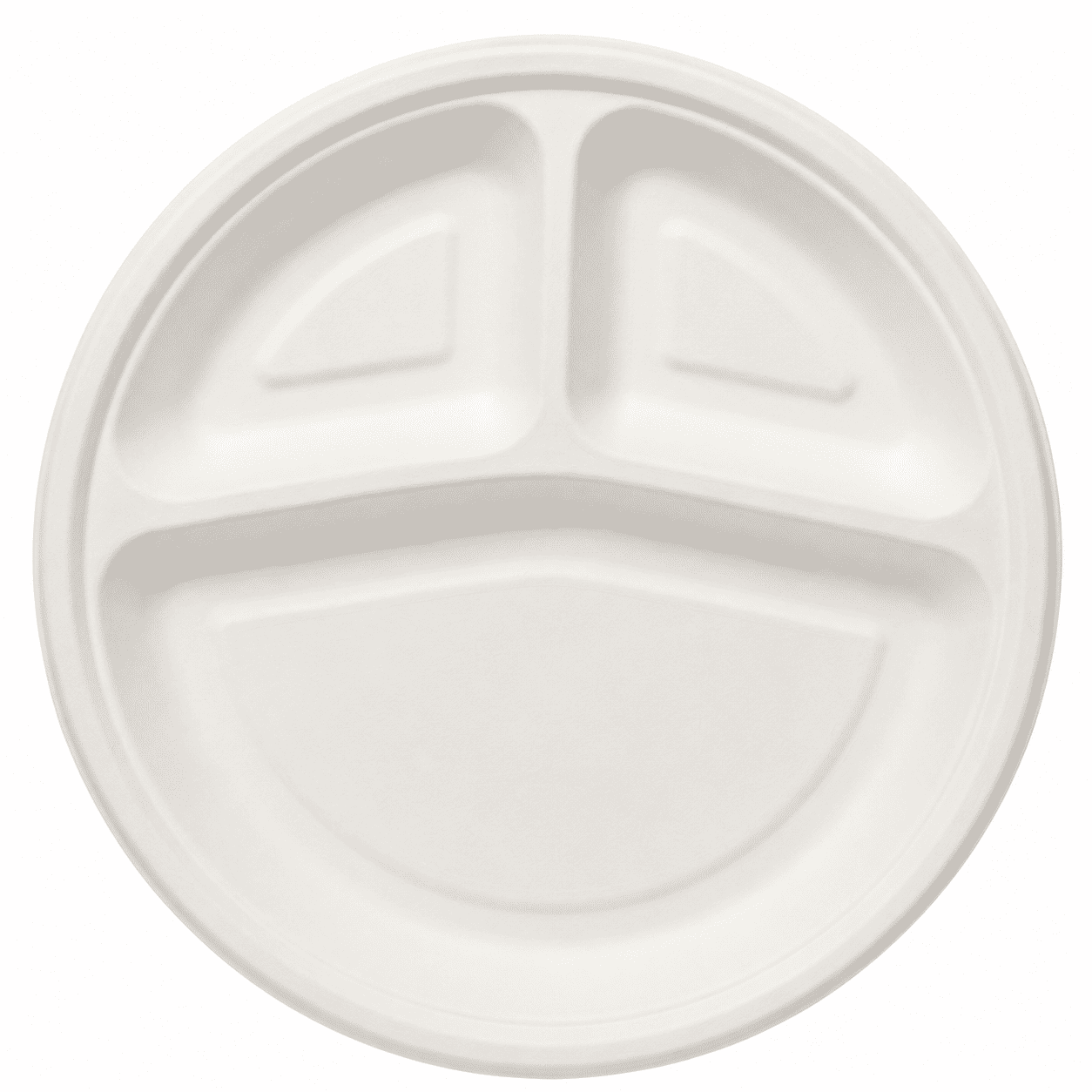 Round Plate 10 inch 3-Compartment