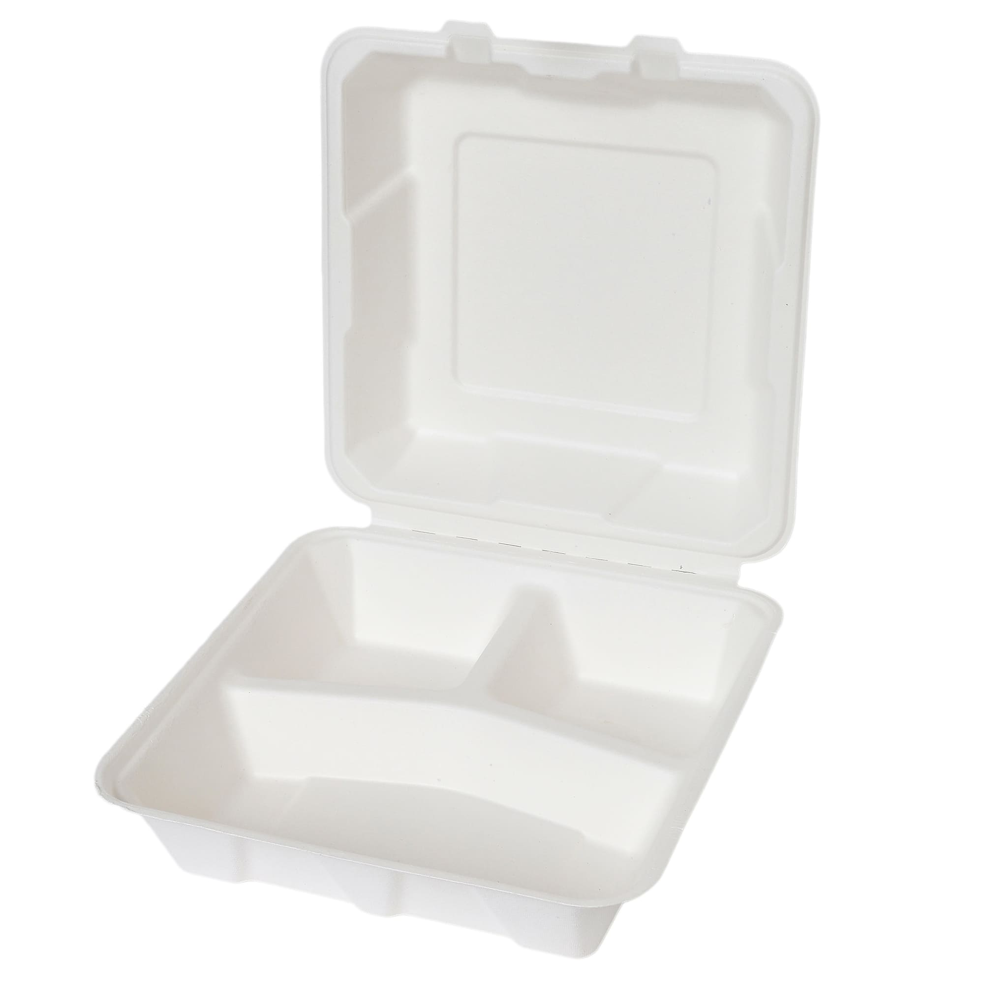 Clamshell Box 8x8 inches 3-Compartment