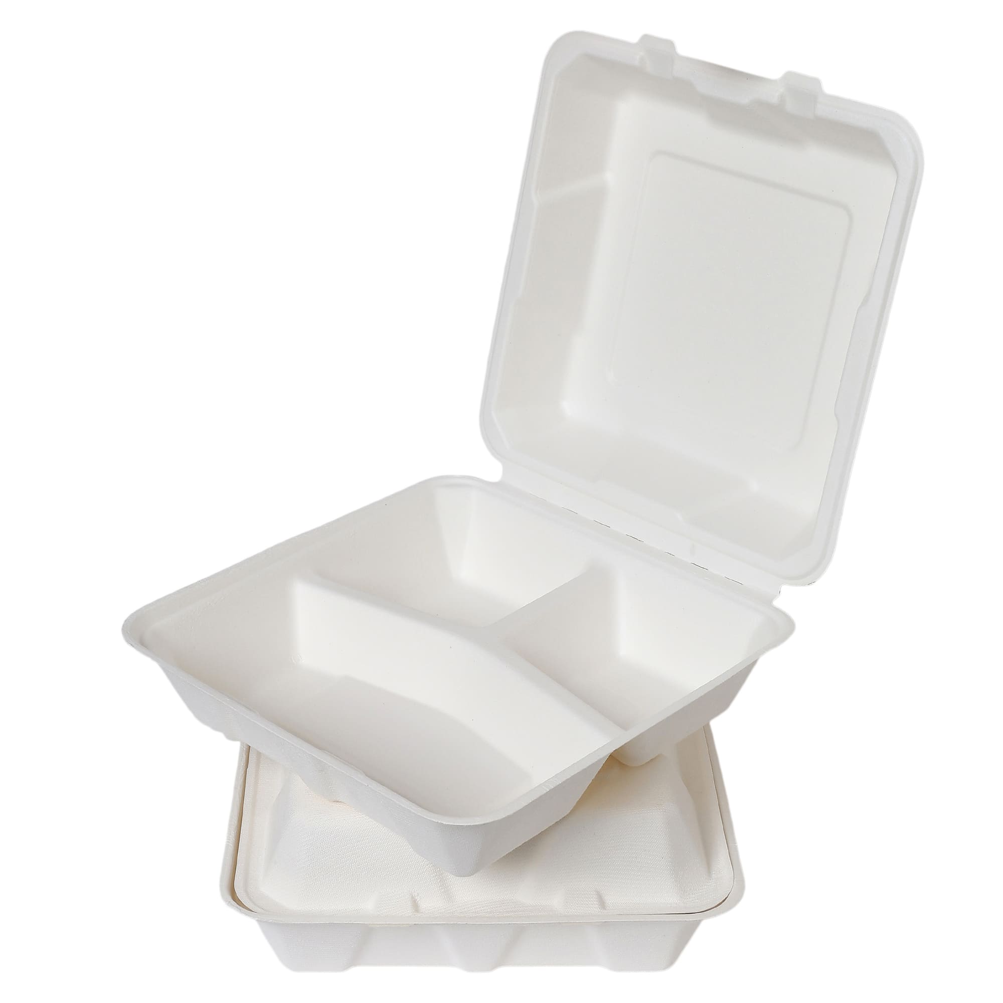 Clamshell Box 9x9 inches 3-Compartment
