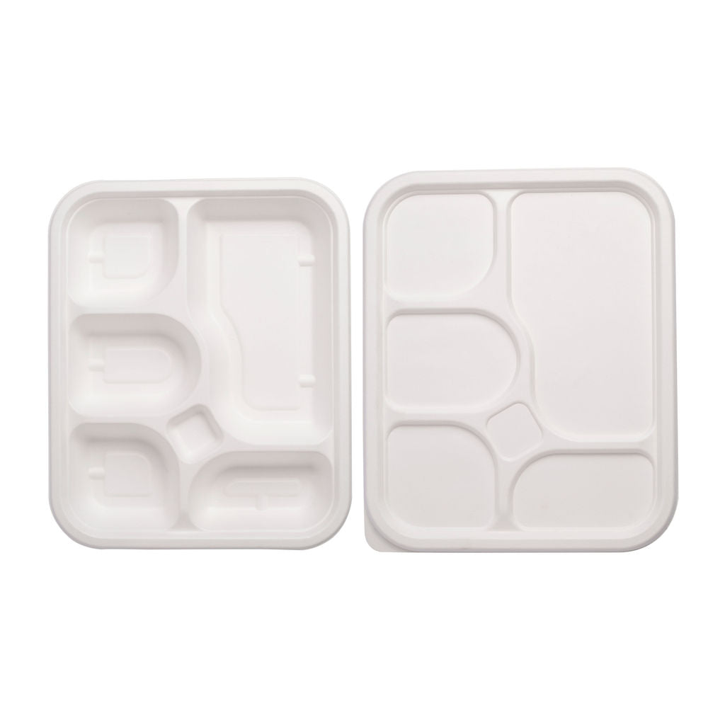 5 Compartment Meal Tray with Lid