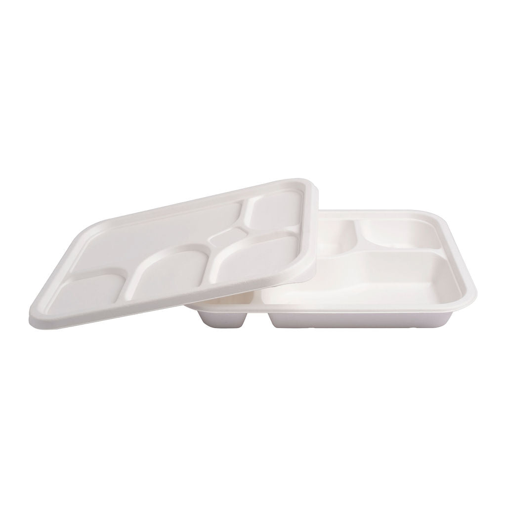 5 Compartment Meal Tray with Lid