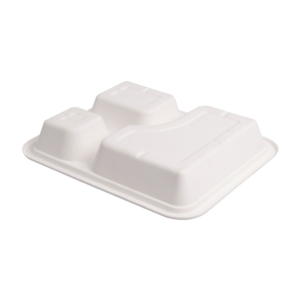 3-Compartment Tray with Lid