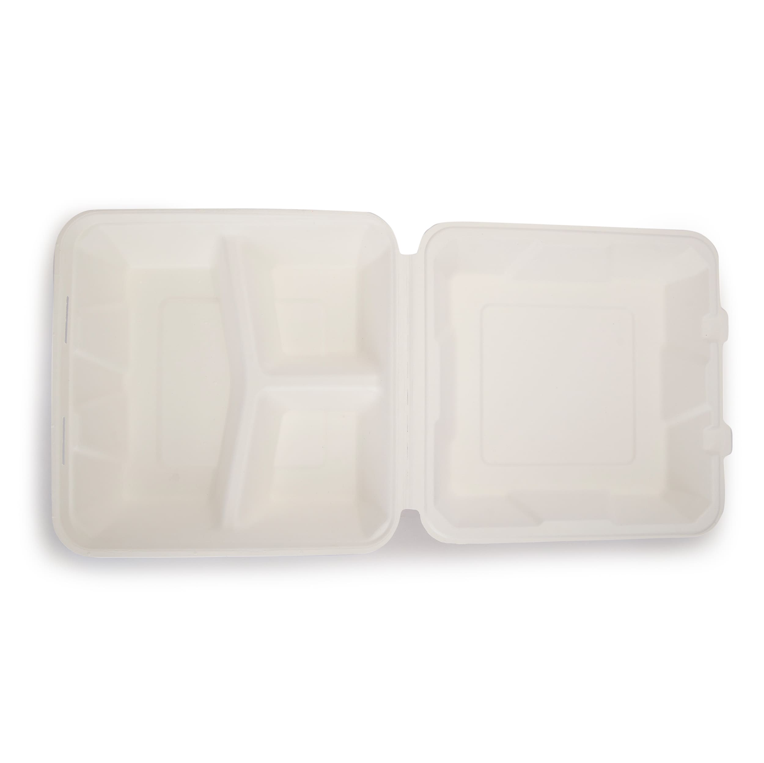 Clamshell Box 8x8 inches 3-Compartment