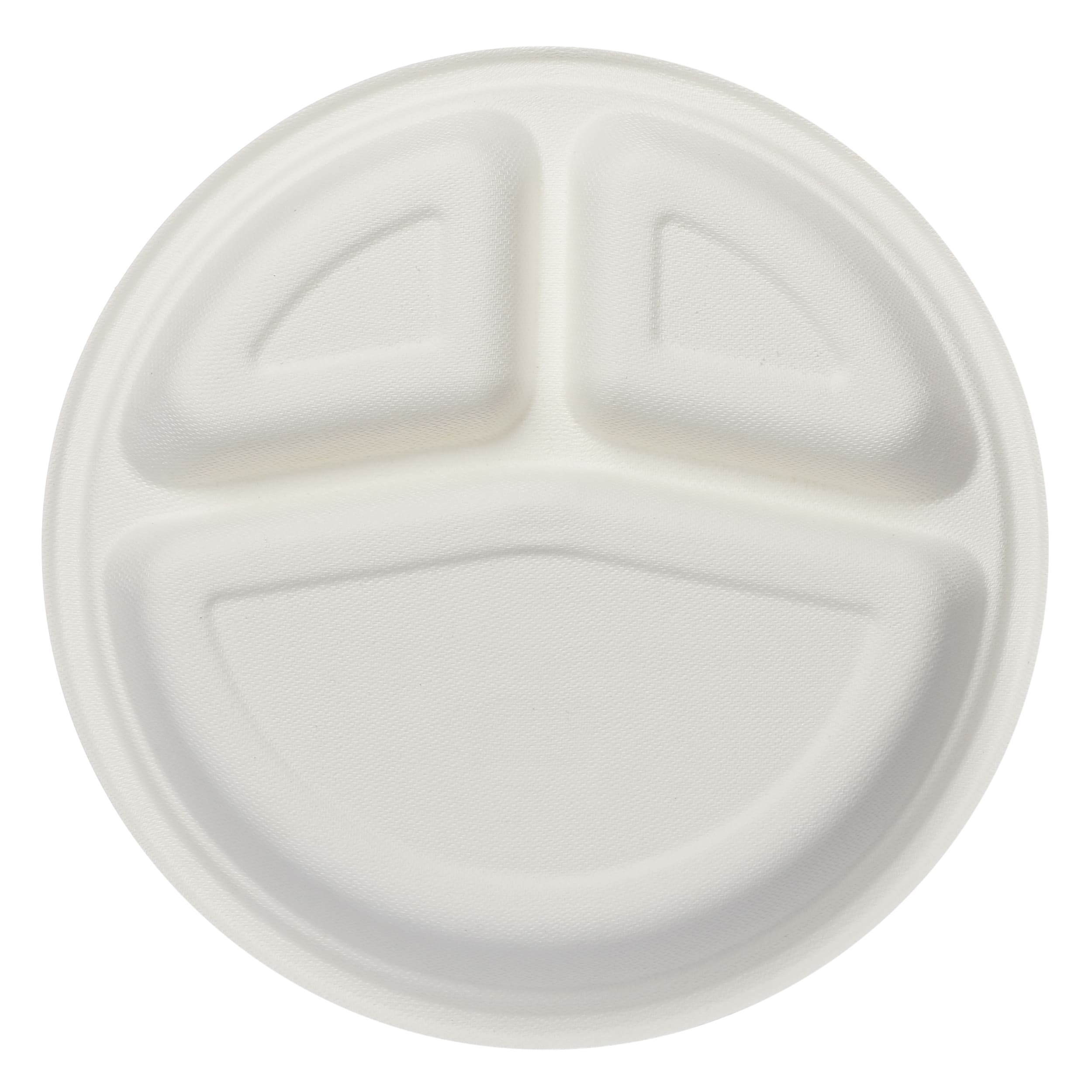 Round Plate 10 inch 3-Compartment